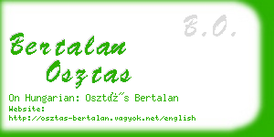 bertalan osztas business card